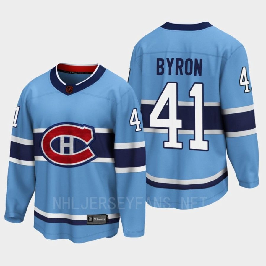 montreal canadiens paul byron special edition 2.0 2022 breakaway player retro jersey blue