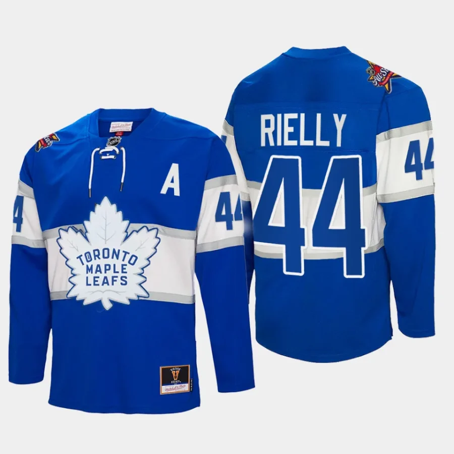 morgan rielly maple leafs royal 2024 nhl all star patch authentic throwback jersey