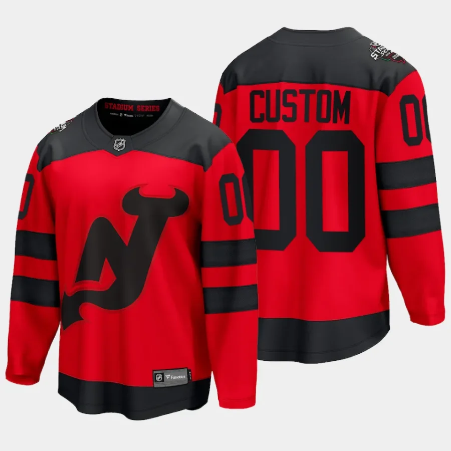 new jersey devils custom 2024 nhl stadium series breakaway player jersey red