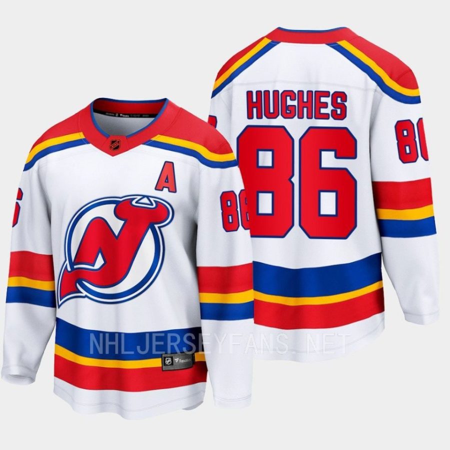 new jersey devils jack hughes special edition 2.0 2022 breakaway retro jersey white