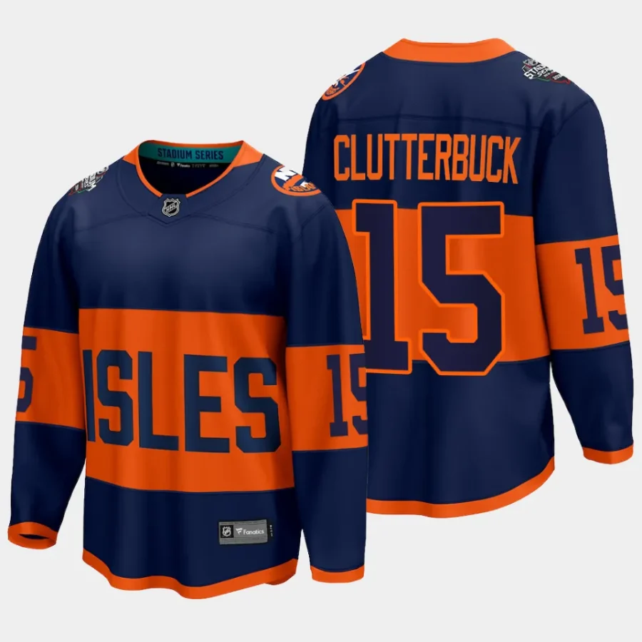 new york islanders cal clutterbuck 2024 nhl stadium series breakaway player jersey navy