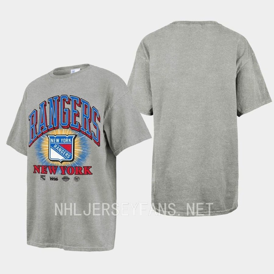 new york rangers gray vintage 47 tubular boyfriend tee t shirt