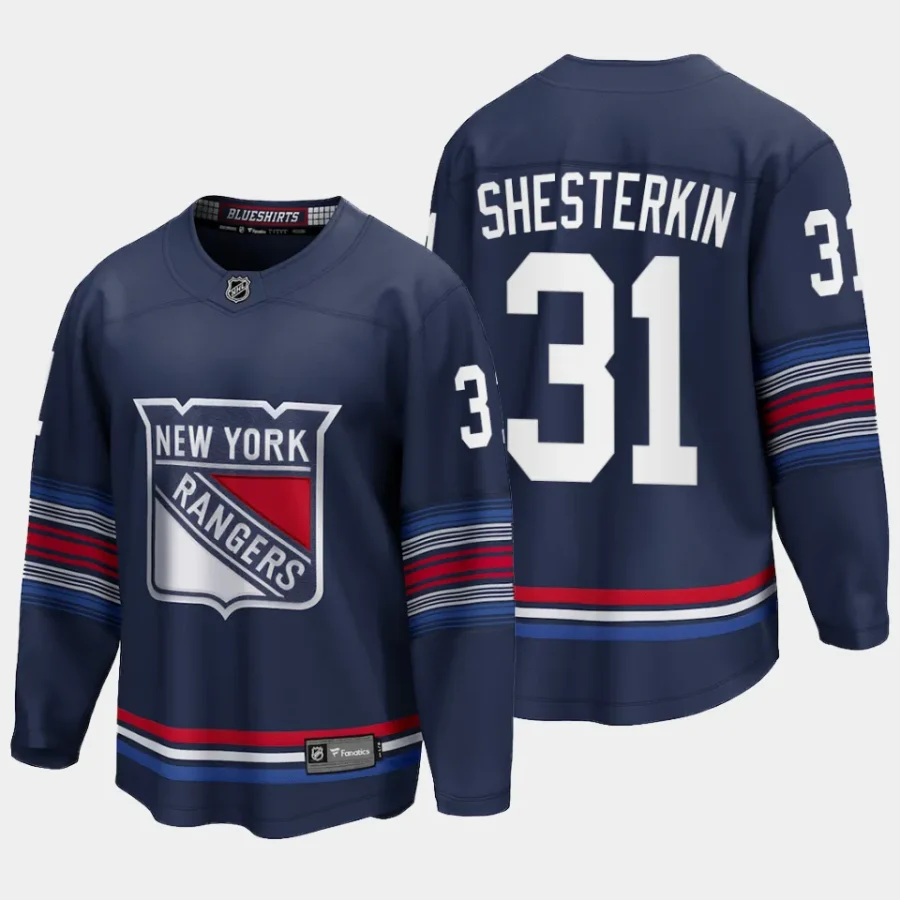 new york rangers igor shesterkin alternate 2023 24 premier breakaway player jersey navy