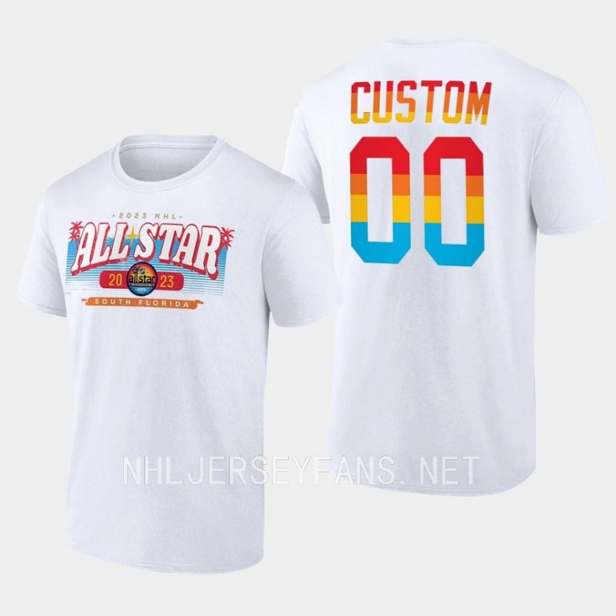 nhl custom white good vibes 2023 all star game t shirt