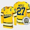 nolan moyle michigan wolverines maize 100th anniversary hockey jersey