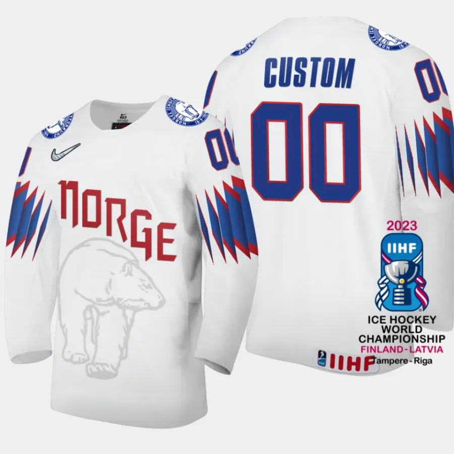 norway hockey custom 2023 iihf world championship men home jersey white