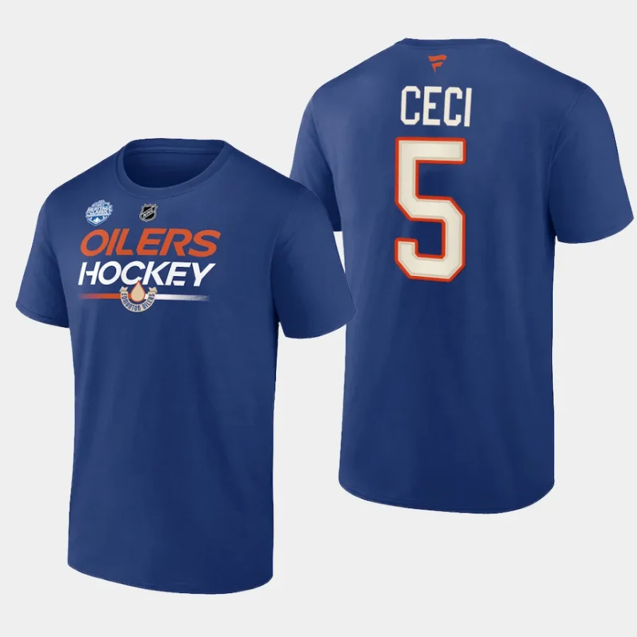 oilers cody ceci royal name number 2023 nhl heritage classic t shirt