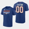 oilers custom royal name number 2023 nhl heritage classic t shirt