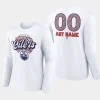 oilers custom whitelong sleeve leopard print t shirt