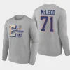 oilers ryan mcleod gray 2023 nhl heritage classic long sleeve wordmark t shirt