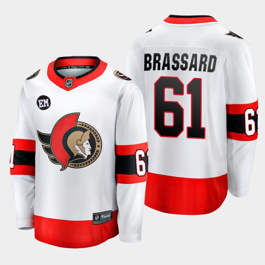 ottawa senators derick brassard away breakaway player jersey white