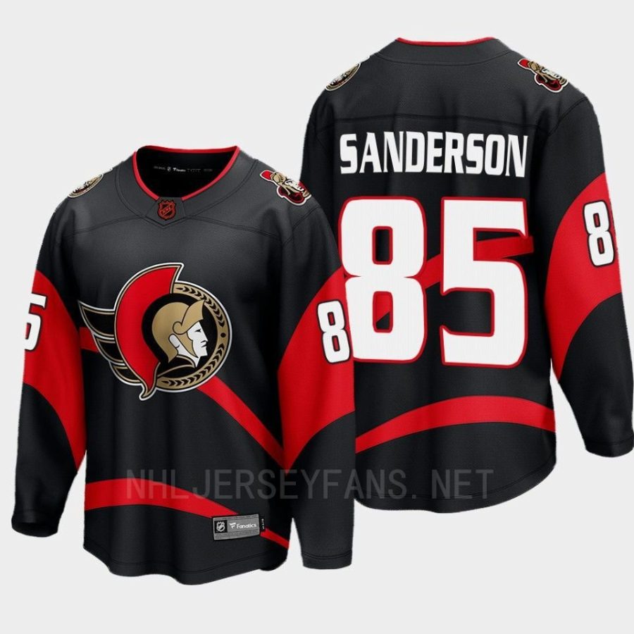 ottawa senators jake sanderson special edition 2.0 2022 breakaway player retro jersey black