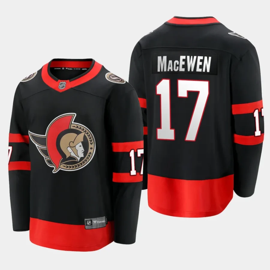 ottawa senators zack macewen home breakaway player jersey black