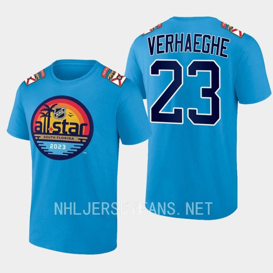 panthers carter verhaeghe blue 2023 nhl all star primary logo t shirt