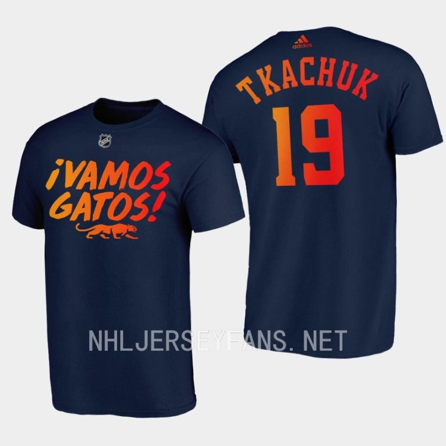 panthers matthew tkachuk navy vamos gato night t shirt