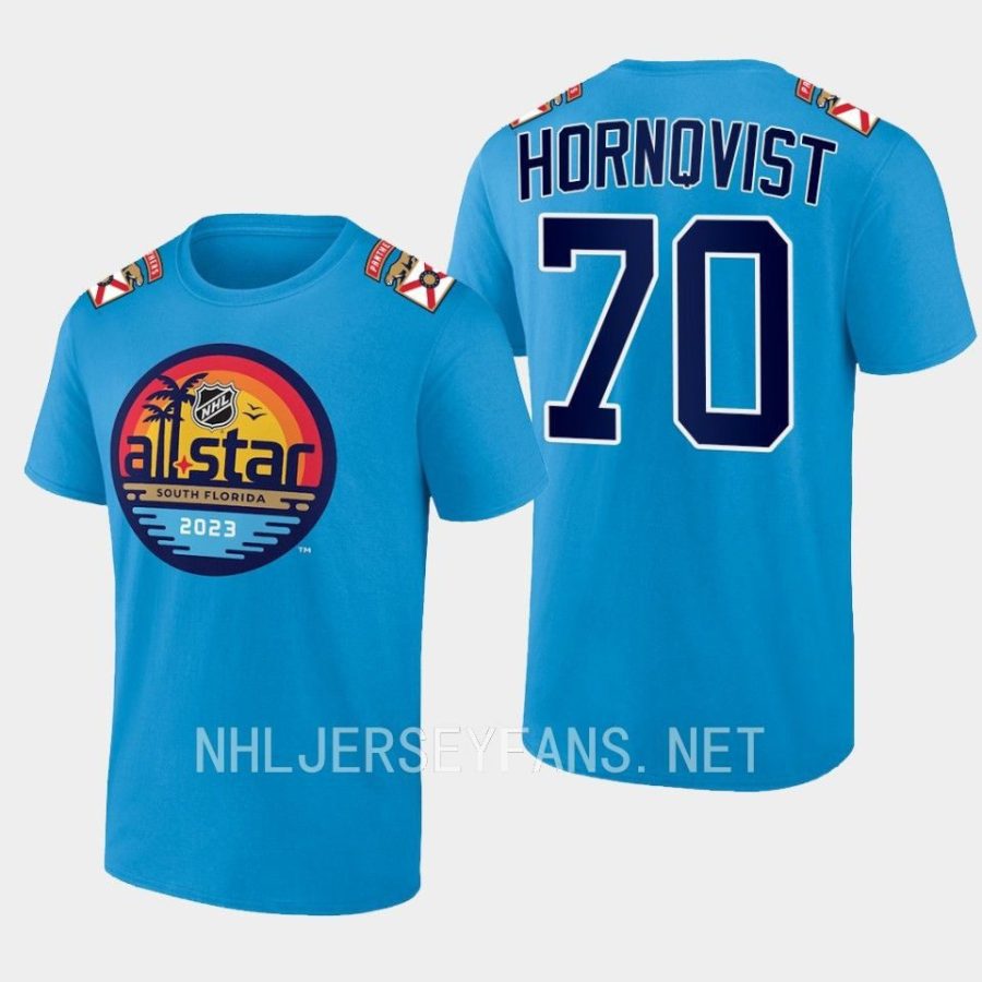 panthers patric hornqvist blue 2023 nhl all star primary logo t shirt