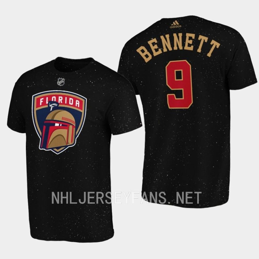 panthers sam bennett black 2022star wars night t shirt