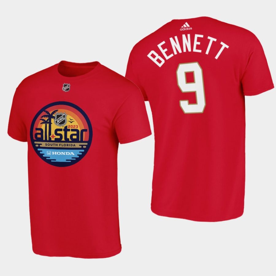 panthers sam bennett red 2023 nhl all star richmond t shirt