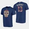 panthers sam reinhart navy halloween gift sugar skull t shirt