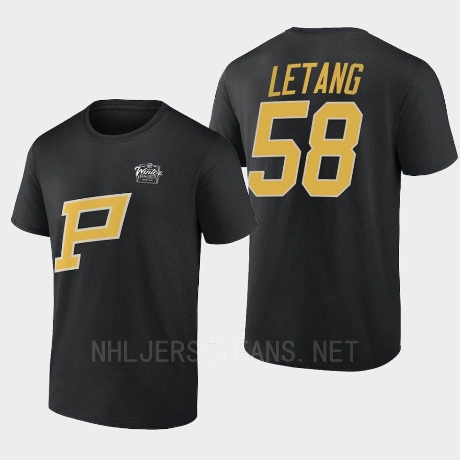 penguins kris letang blackprimary logo 2023 nhl winter classic t shirt