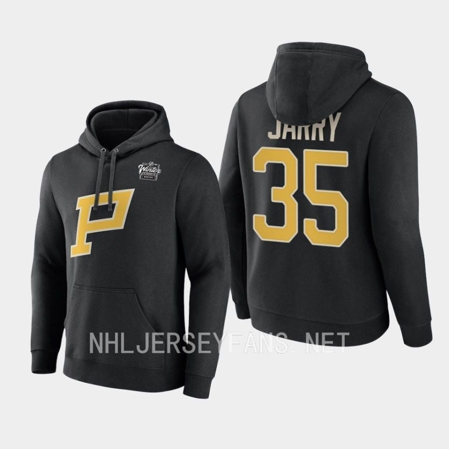 penguins tristan jarry black 2023 winter classic primary logo hoodie