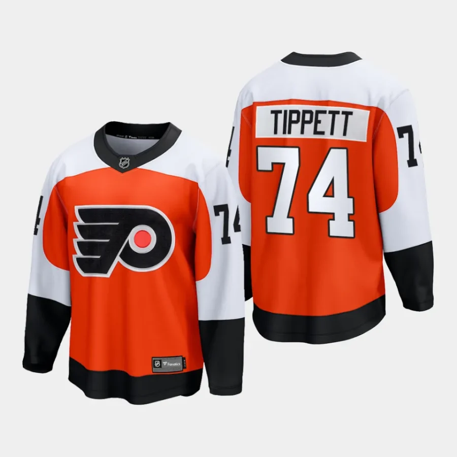 philadelphia flyers owen tippett home 2023 24 premier breakaway player jersey burnt orange