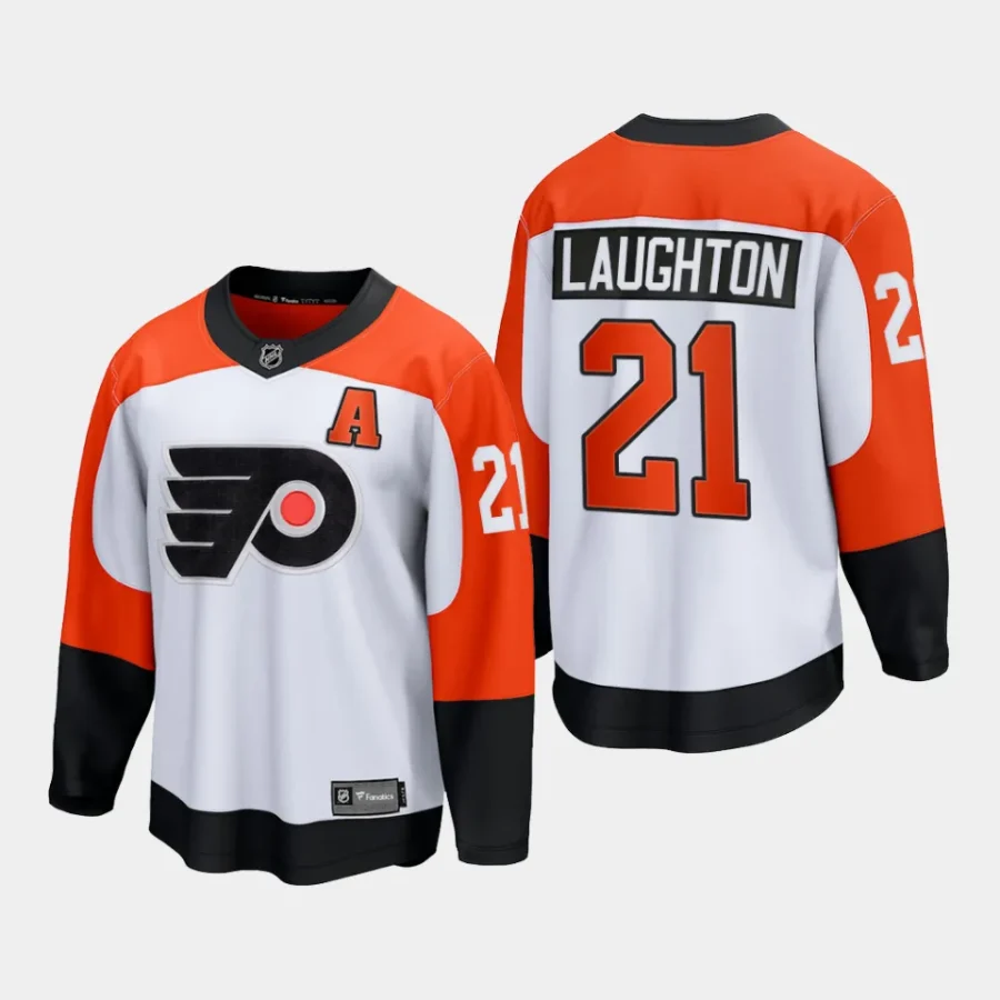 philadelphia flyers scott laughton away 2023 24 premier breakaway player jersey white