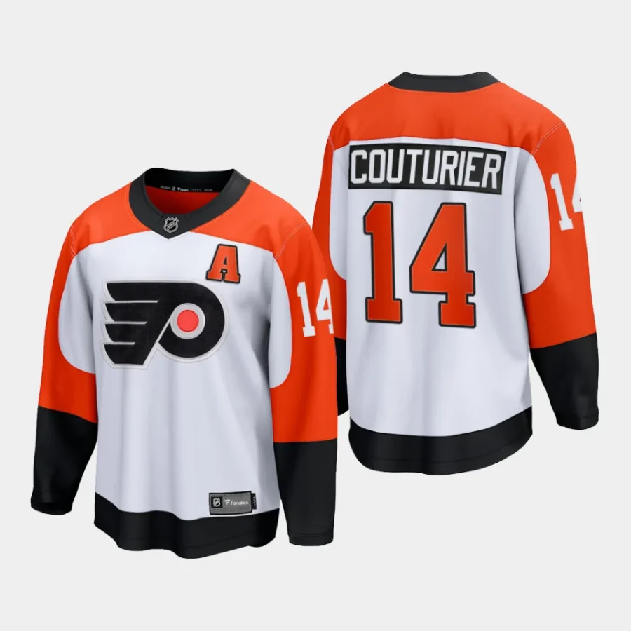 philadelphia flyers sean couturier away 2023 24 premier breakaway player jersey white