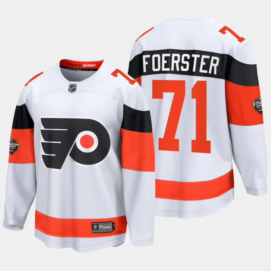 philadelphia flyers tyson foerster 2024 nhl stadium series breakaway player jersey white