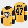 pittsburgh penguins adam johnson alternate breakaway player jersey gold