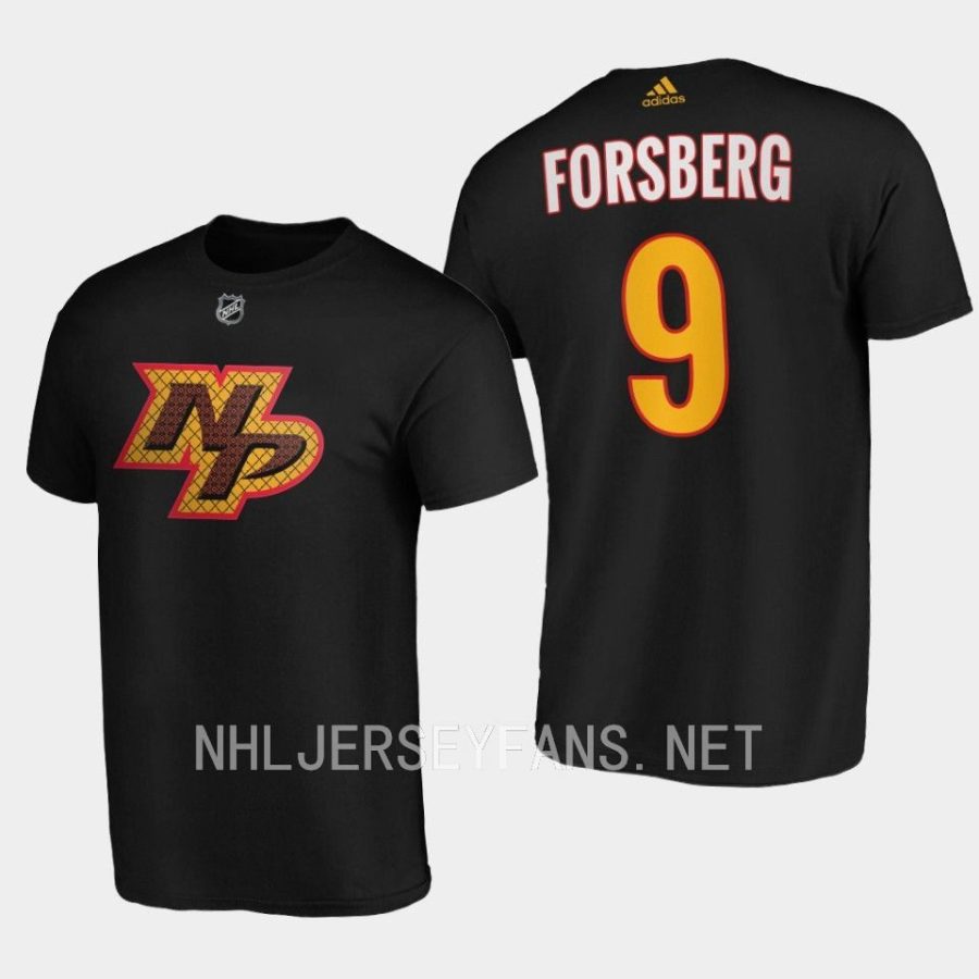 predators filip forsberg black black history month np logo t shirt