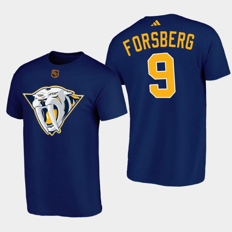 predators filip forsberg navymustard cat reverse retro 2.0 t shirt