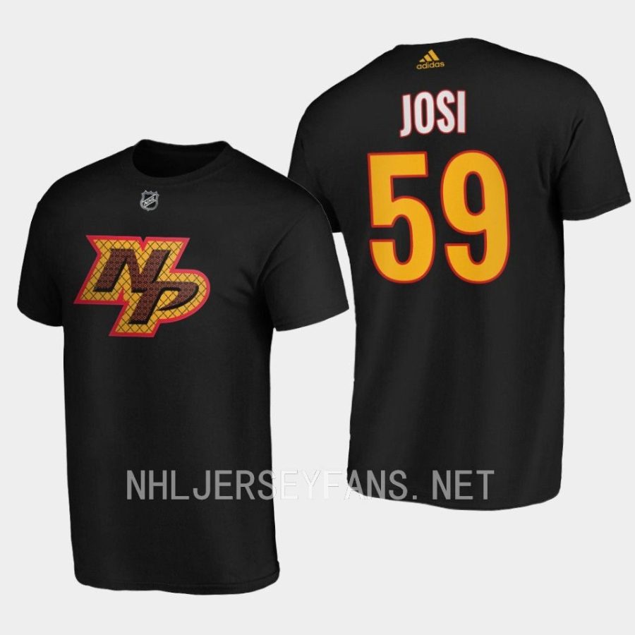 predators roman josi black black history month np logo t shirt