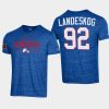 quebec nordiques gabriel landeskog blue champion tri blend t shirt