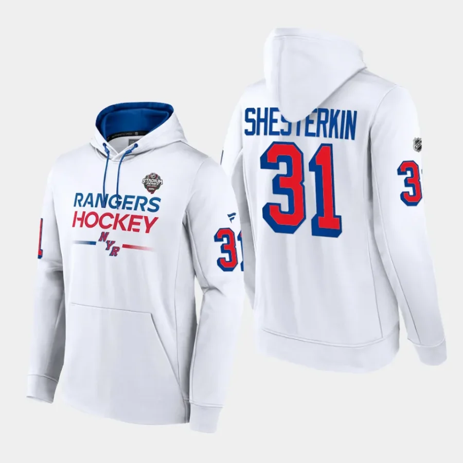 rangers igor shesterkin white 2024 nhl stadium series authentic pro hoodie