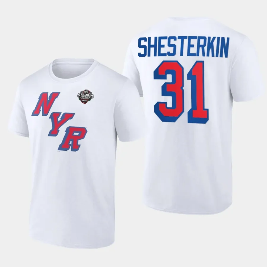 rangers igor shesterkin white 2024 nhl stadium series logo t shirt