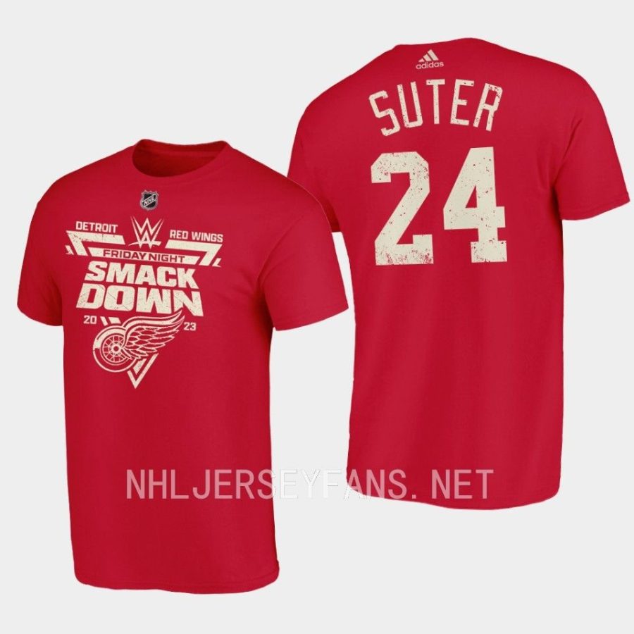 red wings pius suter red smack down wwe collab t shirt