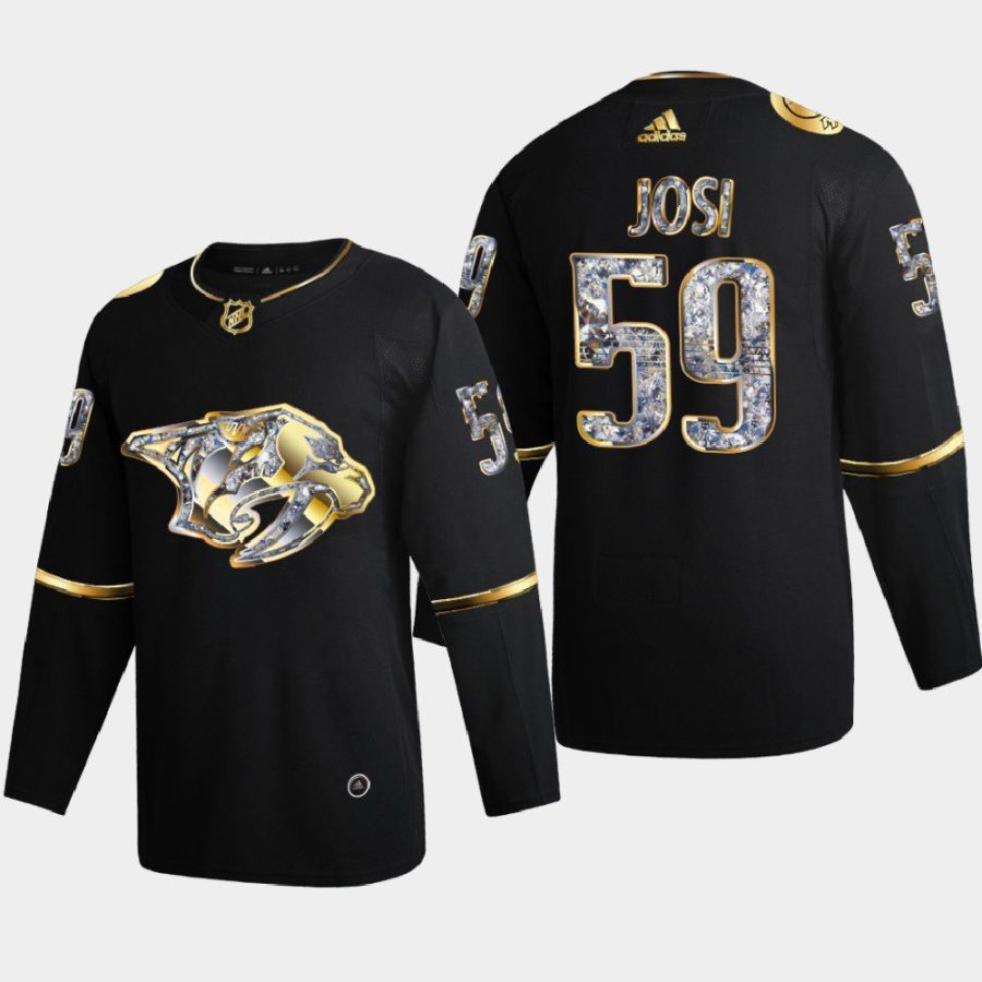 roman josi predators black 2022 stanley cup playoffs diamond edition authentic jersey