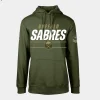 sabres men olive podium fleece pullover hoodie