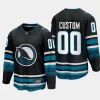 san jose sharks custom cali fin 3rd alternate 2023 24 breakaway player jersey black