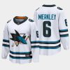 san jose sharks ryan merkley away 2022 23 the evolve jersey white