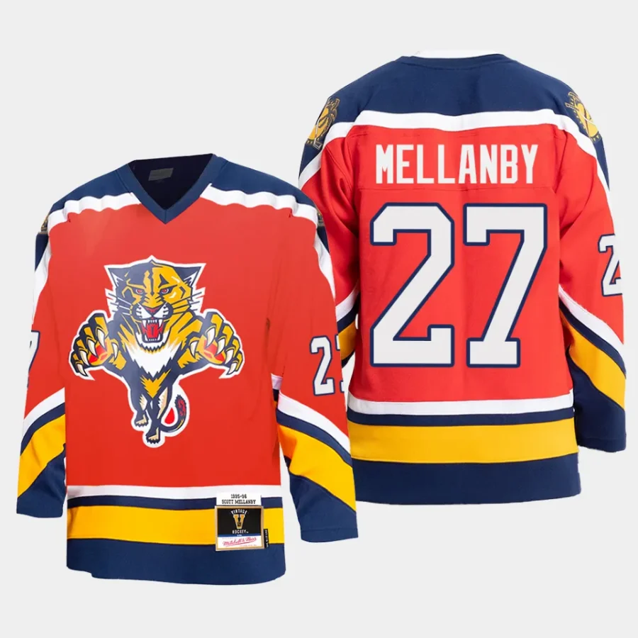 scott mellanby panthers red 95 96 authentic blue line jersey