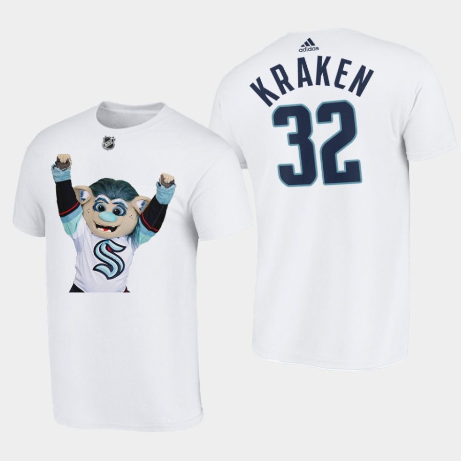 seattle kraken white team mascot buoy tee