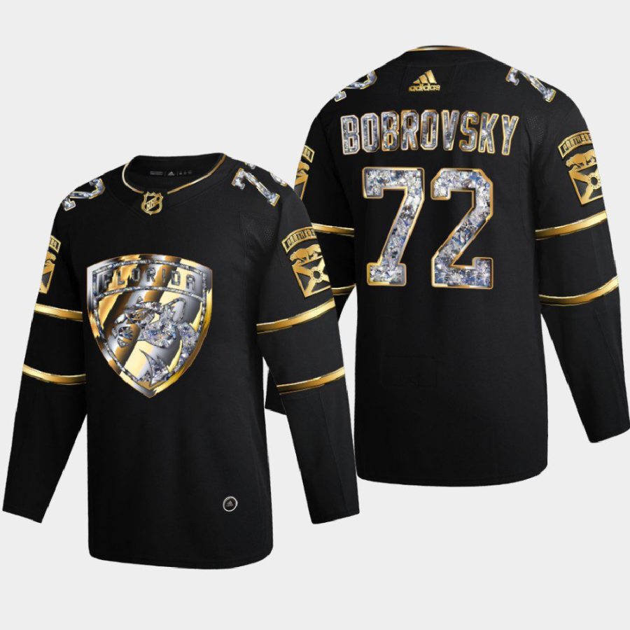 sergei bobrovsky panthers black 2022 stanley cup playoffs diamond edition authentic jersey