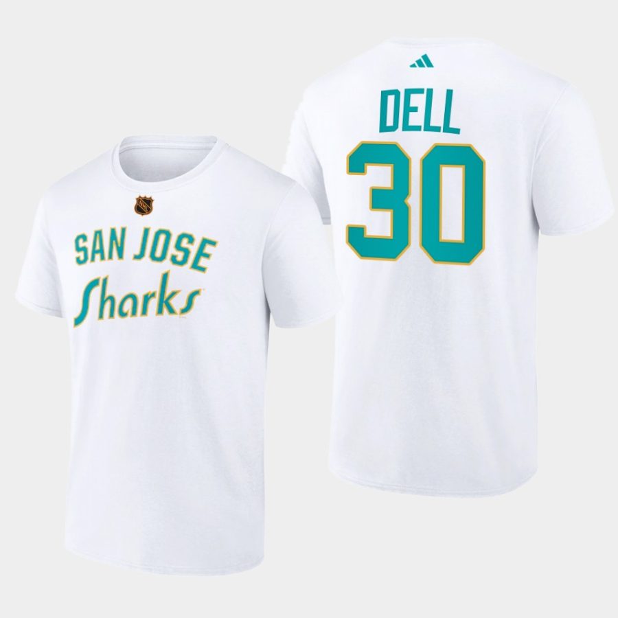 sharks aaron dell white wheelhouse reverse retro 2.0 t shirt