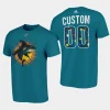 sharks custom teal diwali night t shirt