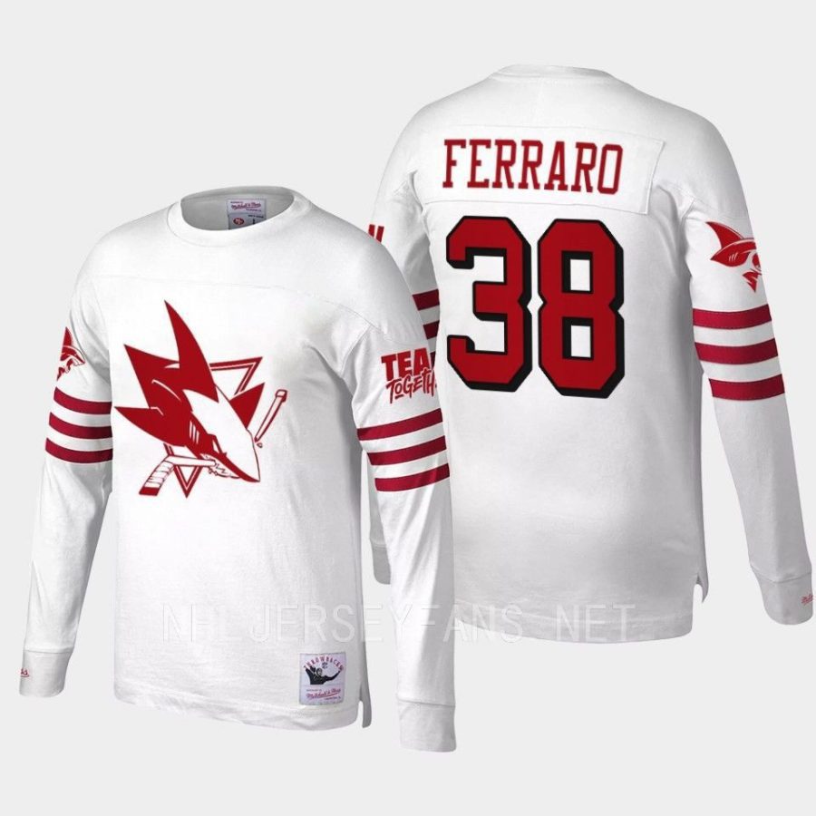 sharks mario ferraro white niners x sharks night bayareaunite t shirt