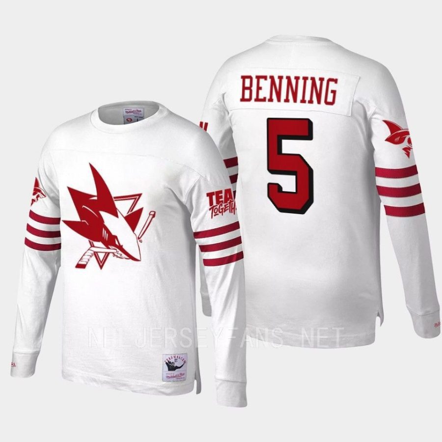 sharks matt benning white niners x sharks night bayareaunite t shirt