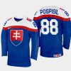 slovakia hockey kristian pospisil 2022 iihf world championship away jersey blue