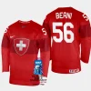 switzerland hockey tim berni 2023 iihf world championship men away jersey red